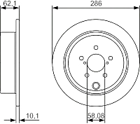 Тормозной диск Bosch 0986479A10 - 