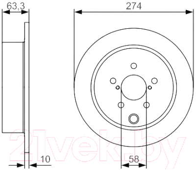 

Тормозной диск Bosch, 0986479634
