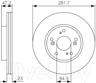 

Тормозной диск Bosch, 0986479S47