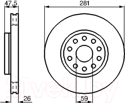 Тормозной диск Bosch 0986478460