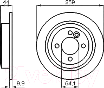 Тормозной диск Bosch 0986478601