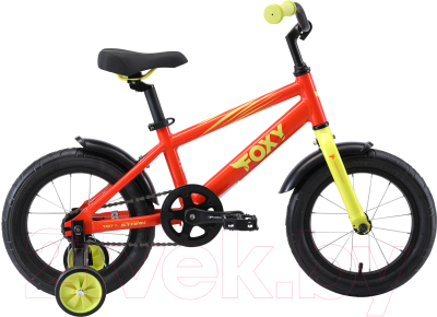 Детский велосипед STARK Foxy 14 2019 (оранжевый/зеленый)