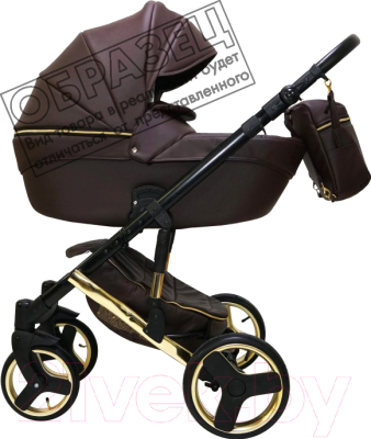 Детская универсальная коляска Ray Ultra Gold 2 в 1 (31/белая кожа/черный)