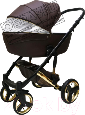 Детская универсальная коляска Ray Ultra Gold 2 в 1 (4/30/коричневая кожа)