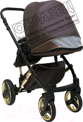 Детская универсальная коляска Ray Ultra Gold 2 в 1 (31/белая кожа/черный)