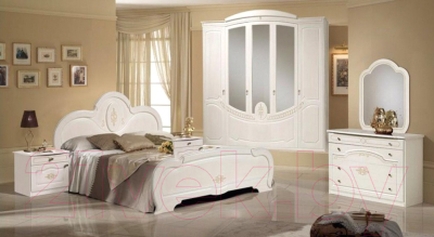 Двуспальная кровать ФорестДекоГрупп Щара 160 / СП002-05 (белый)