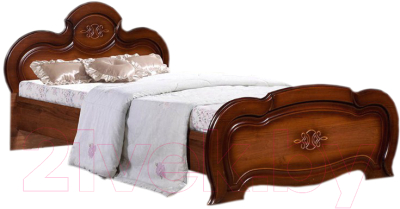 Двуспальная кровать ФорестДекоГрупп Щара 160 / СП002-05 (орех)