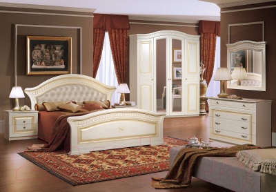 Комплект мебели для спальни ФорестДекоГрупп Любава-4 (жемчуг)