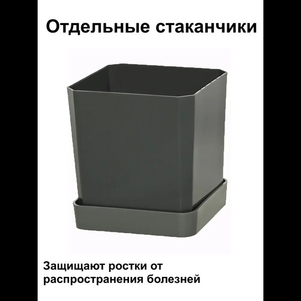 Набор горшков для рассады Чипполино АРТ0339 с выдвижным дном, многоразовый (популярный)