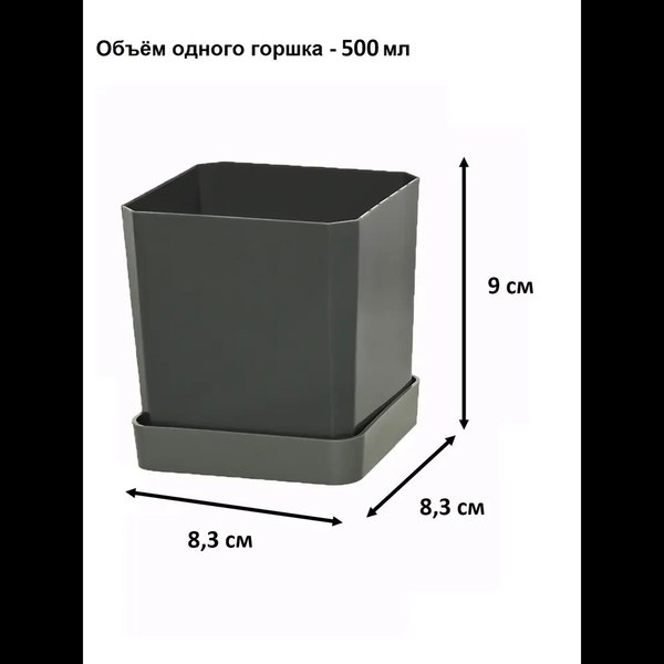 Набор горшков для рассады Чипполино АРТ0339 с выдвижным дном, многоразовый (популярный)