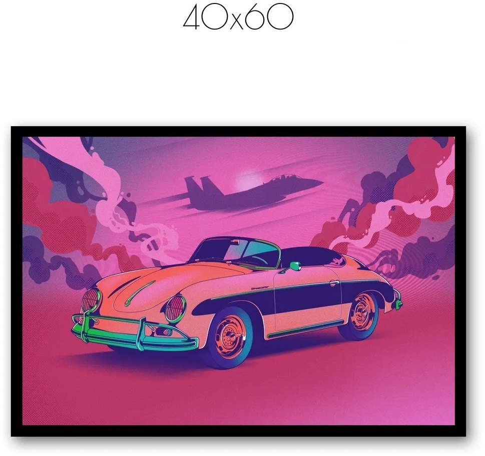 Постер Citydecor Порше Ретро 1 (40x60)