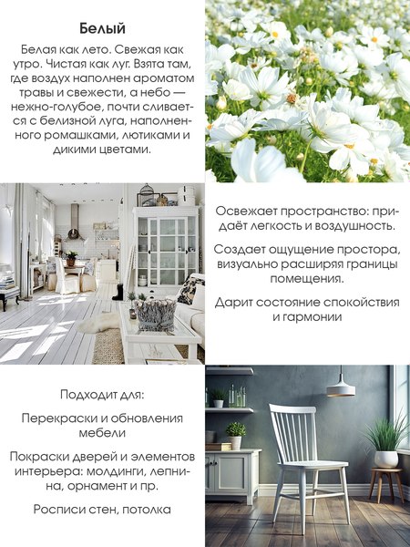 Краска Palizh Интерьерная шелковисто-матовая (0.2кг, белый)