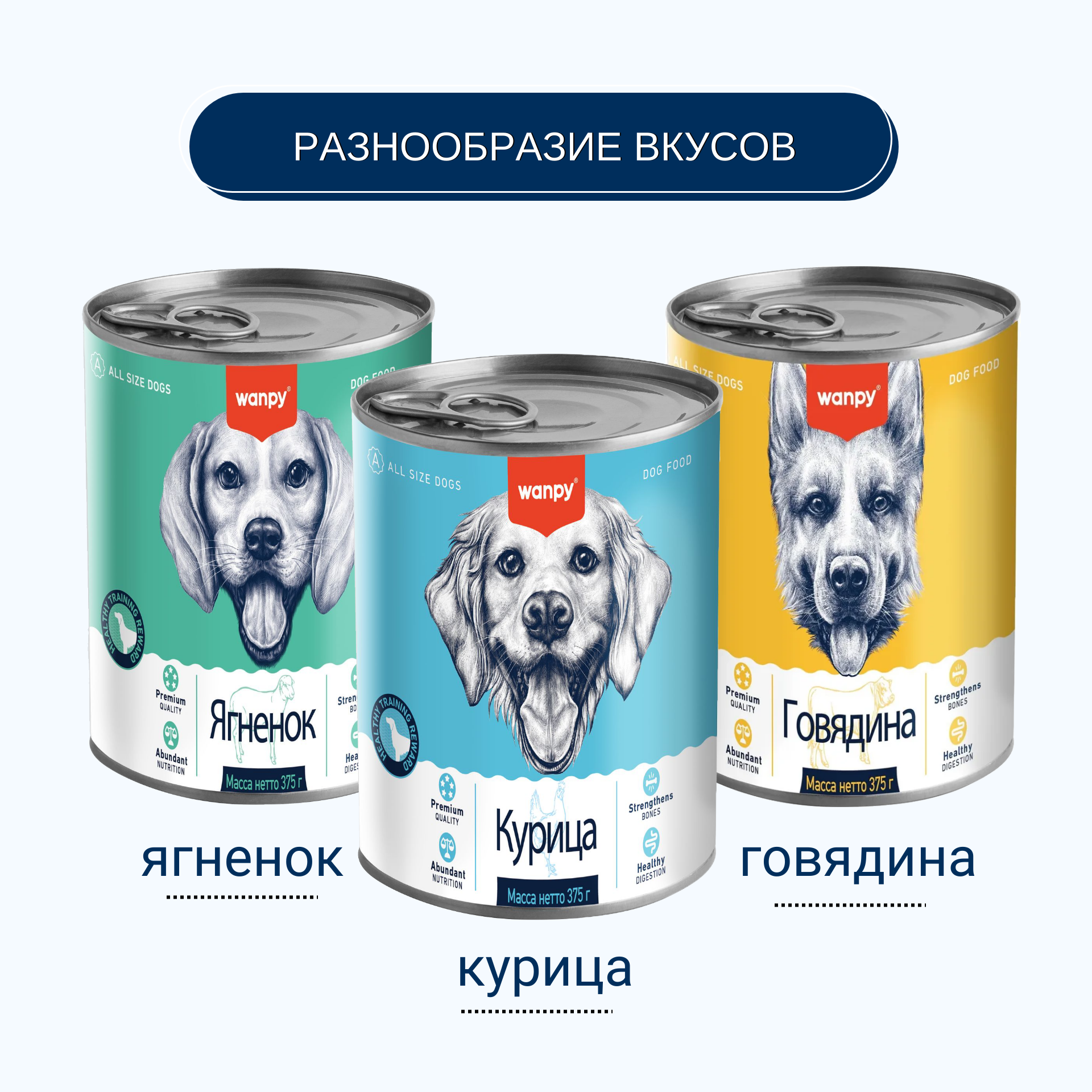 Влажный корм для собак Wanpy Dog ягненок (375г) — фото 6