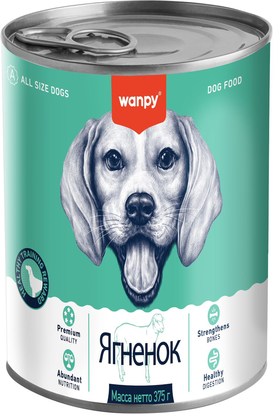 Влажный корм для собак Wanpy Dog ягненок (375г)