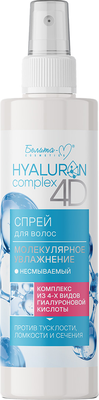 Спрей для волос Белита-М Hyaluron Complex 4D Молекулярное увлажнение (150мл) - 