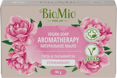 

Мыло твердое, Bio-Soap Натуральное Пион и эфирное масло Пальмарозы