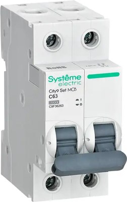 

Выключатель автоматический, City9 Set С 63А 2P 6kA 230В / C9F36263