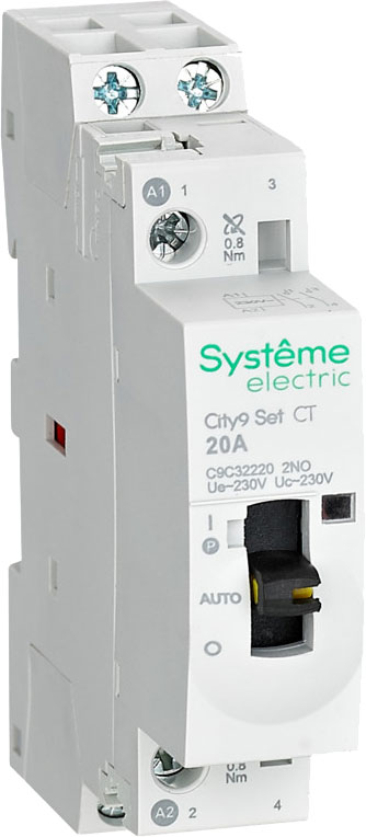 Контактор Systeme (Schneider) Electric City9 Set 2P 2НО 20A AC 230В-230В / C9C32220
