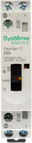 Контактор Systeme (Schneider) Electric City9 Set 2P 2НО 20A AC 230В-230В / C9C32220 — фото 2