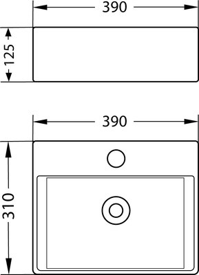 Умывальник Lauter 21370 + клапан 21190CH