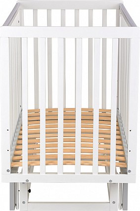Детская кроватка Polini Kids Simple 341 с маятником / 0003167-16 (белый/серый)