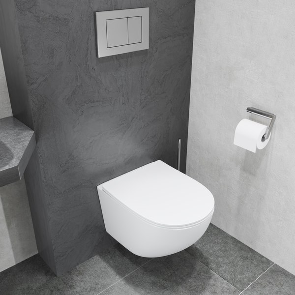 Унитаз подвесной с инсталляцией Lauter Sulzdorf + GROHE Rapid SL 39504000 + панель GROHE 37131000 (белый с микролифтом)