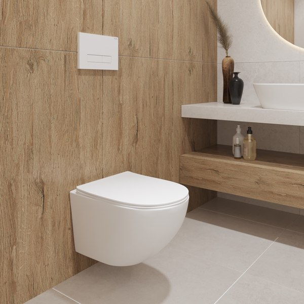 Унитаз подвесной с инсталляцией Lauter Sulzdorf + GROHE Rapid SL 38772001 + панель GROHE 37131000 (белый с микролифтом)