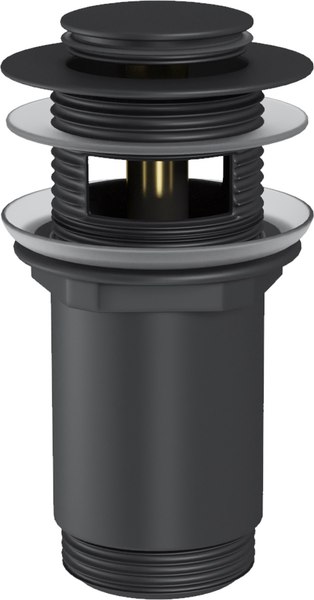 Умывальник Lauter 21487-50 + клапан 21190B + сифон 21635B (черный матовый)