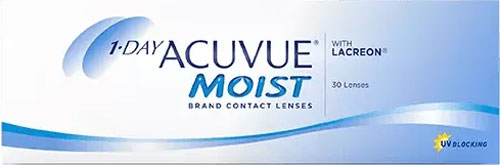 Комплект контактных линз Acuvue 1 Day Moist with Lacreon Sph -4.50 R8.5 D14.2 (30шт)