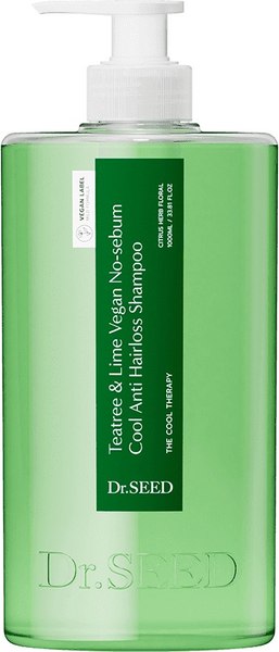 Шампунь для волос Dr.SEED Tea tree & Lime Vegan No-sebum Cool Anti-Hairloss (1л)