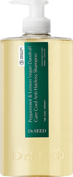 Шампунь для волос Dr.SEED Pepper mint & Lemon Vegan Dandruff Care Cool Anti Hairloss (1л)