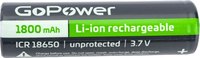 Аккумулятор GoPower 18650 Li-ion 3.7В 1800mAh / 00-00018351 - 