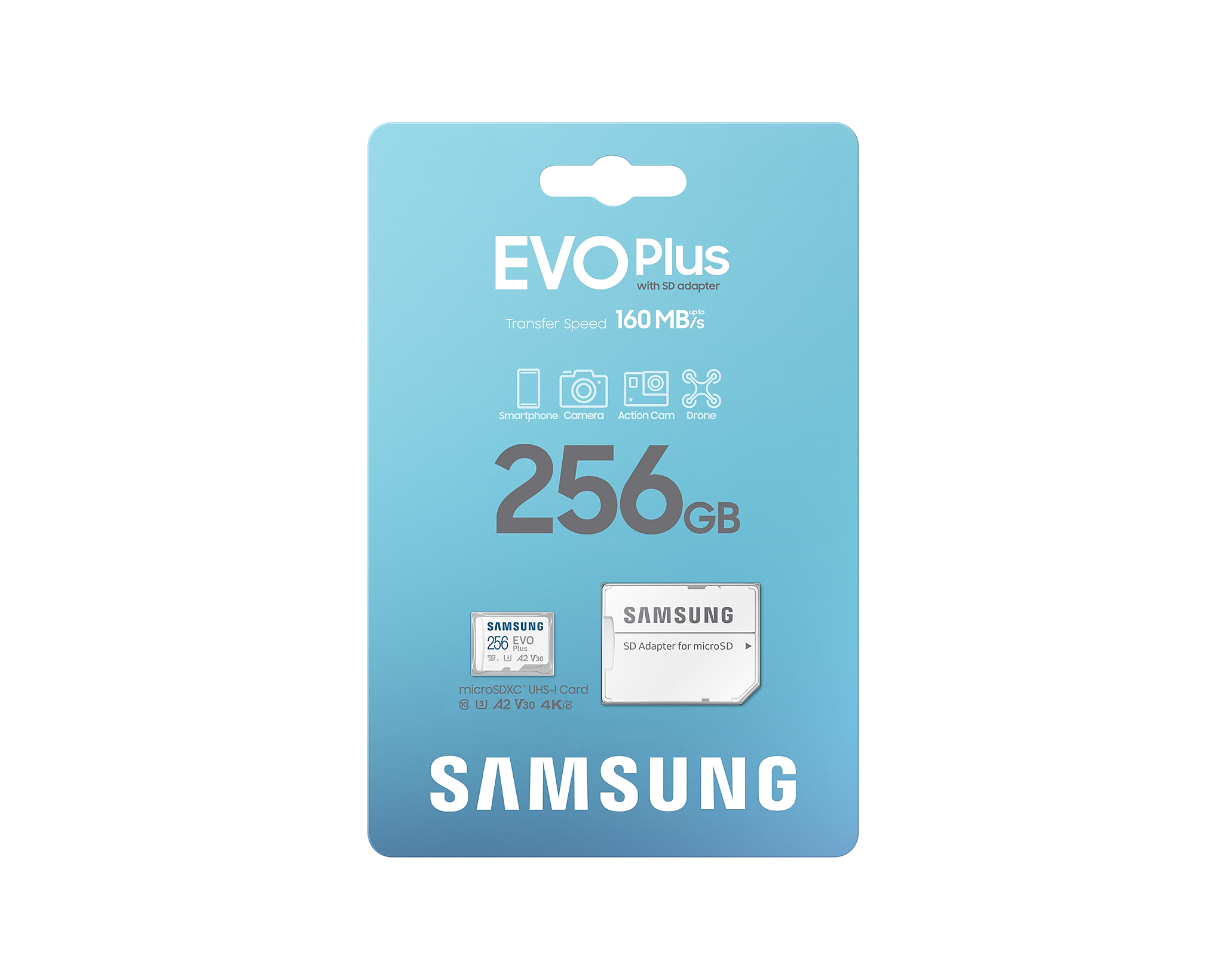 Карта памяти Samsung EVO Plus microSDXC 256GB + адаптер (MB-MC256SA/APC)