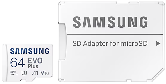 Карта памяти Samsung EVO Plus microSDXC 64GB + адаптер (MB-MC64SA/APC)