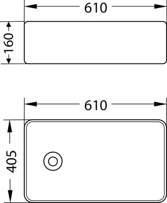 Умывальник Lauter 21518-1 + клапан 21190G + сифон 21635G (золото)