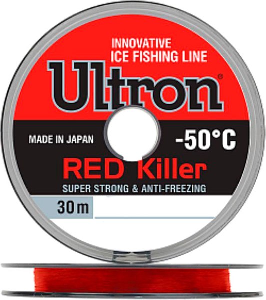 Леска монофильная Momoi Ultron Red Killer 0.10мм 1.3кг (30м, красный)