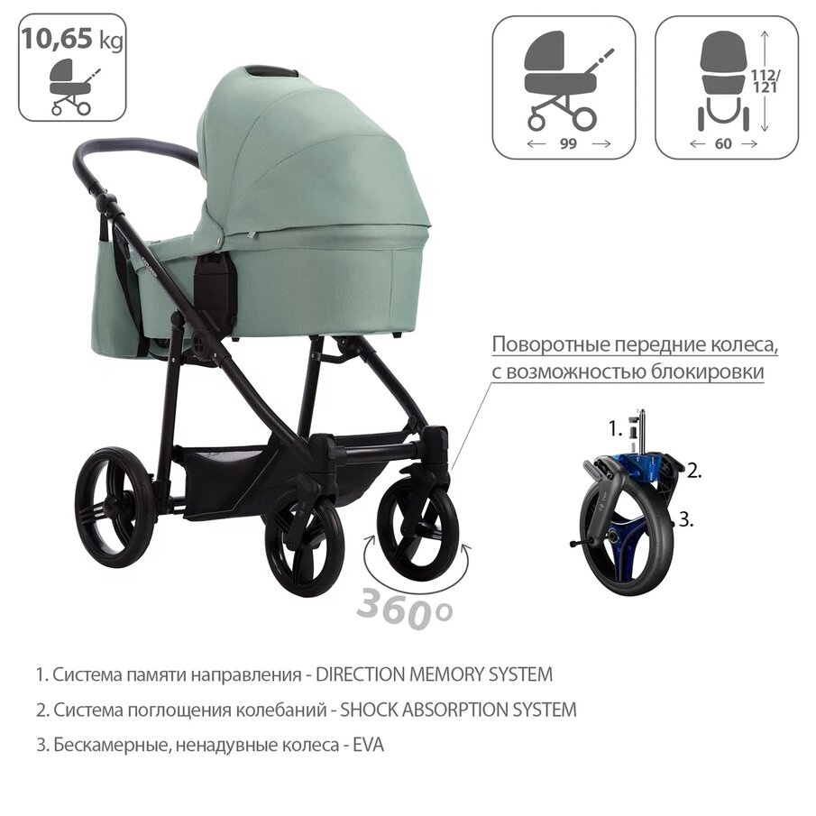 Детская универсальная коляска Bebetto Explorer Air Lux 2 в 1