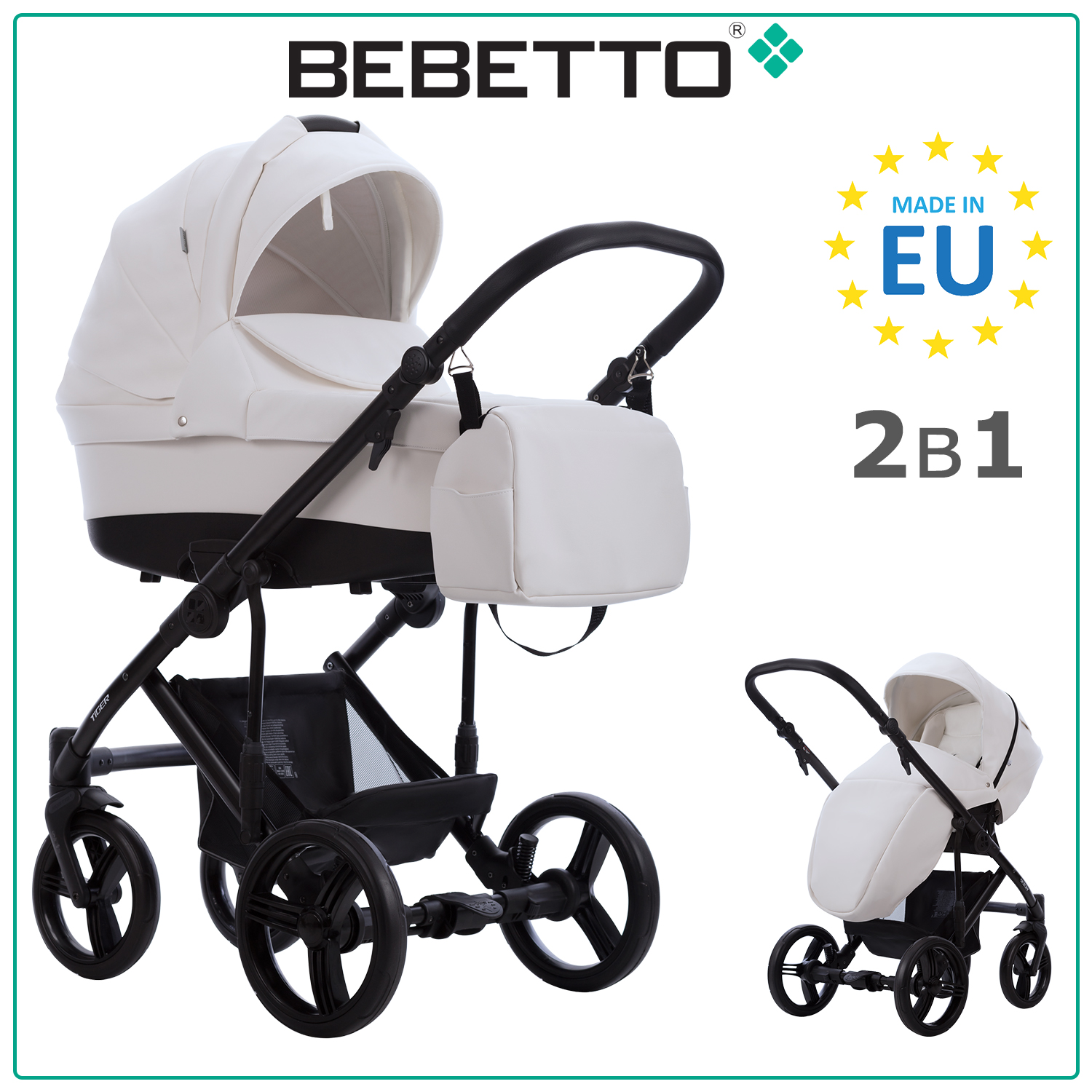 Детская универсальная коляска Bebetto Tiger Prima 2 в 1