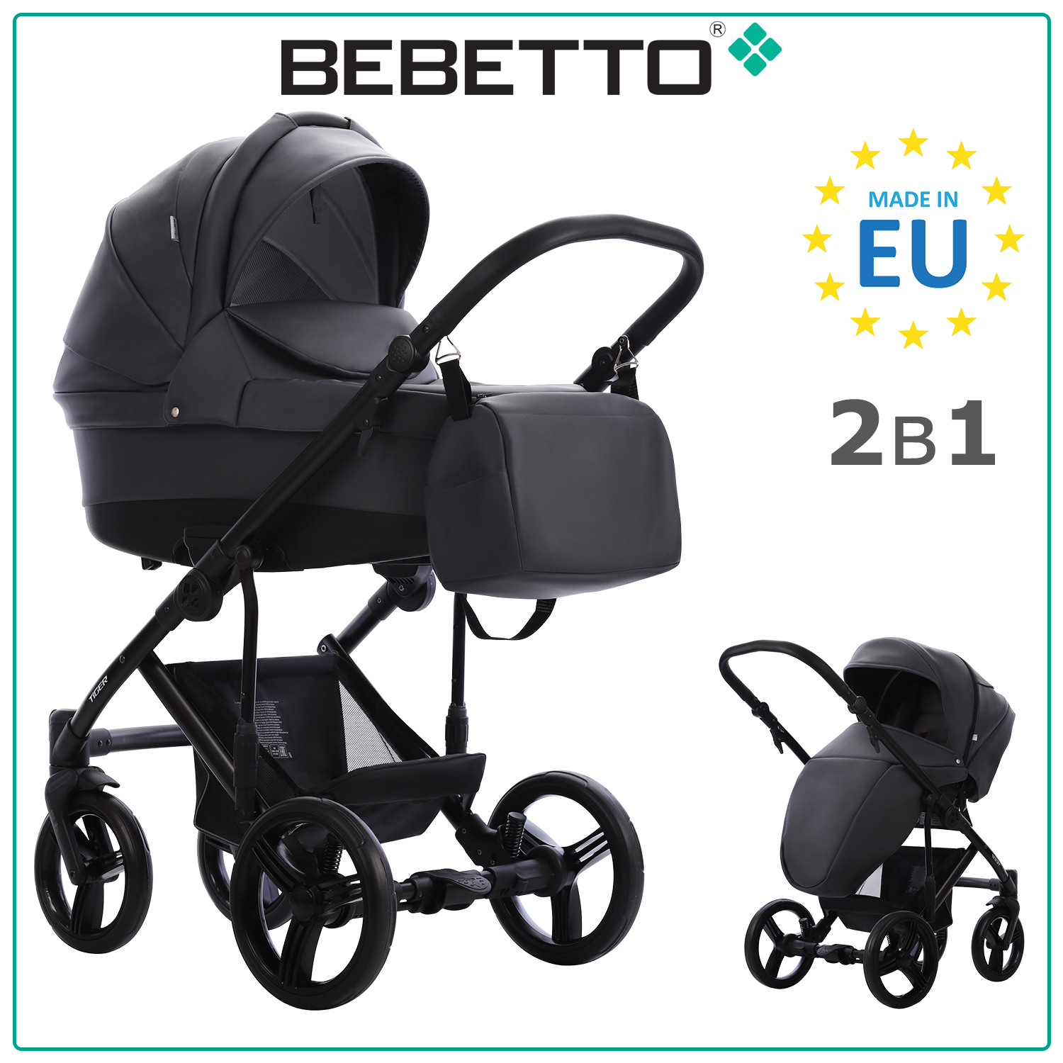 Детская универсальная коляска Bebetto Tiger Prima 2 в 1