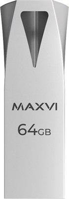 USB flash накопитель Maxvi MK2 64GB 2.0 (металлик/серебристый) - 