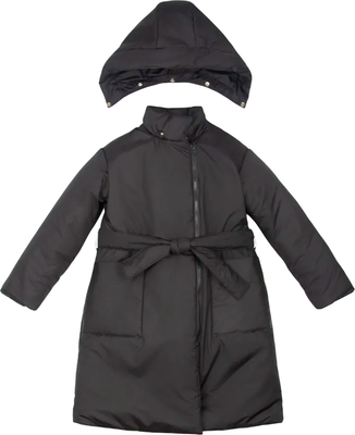 Пальто детское Amarobaby Snuggly / AB-OD24-SNUGGLY29/09-128 (черный, р.128-134) -