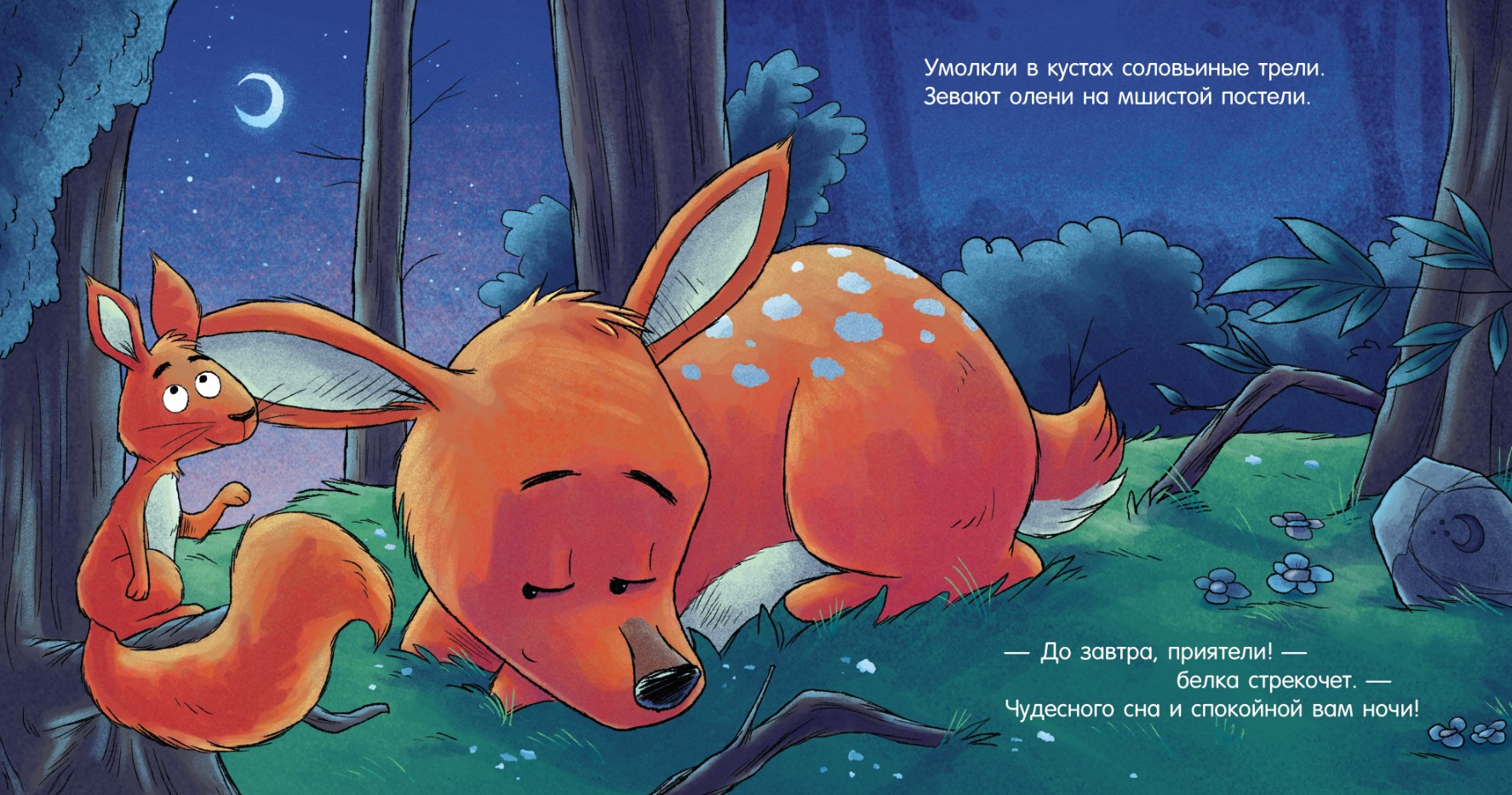 Художественная книга CLEVER Сказка на ночь. Спокойной ночи, лесные зверята! Твердая обложка (Мендес Наталия) — фото 6