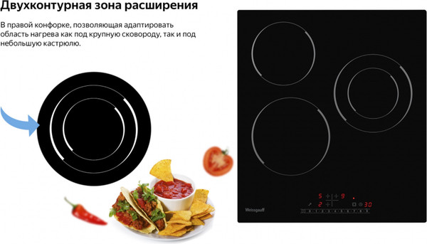 Электрическая варочная панель Weissgauff HV 431 B