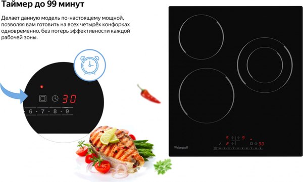 Электрическая варочная панель Weissgauff HV 431 B