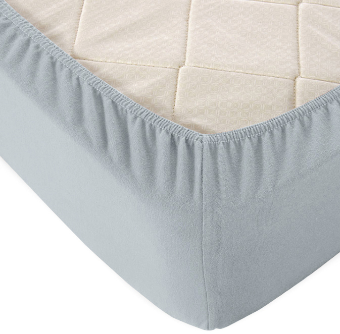 Простыня Alleri Трикотажная на резинке 90x200x20см (серый)