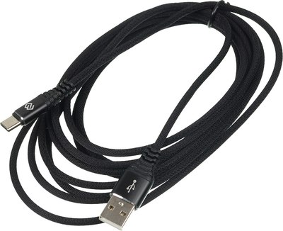 

Кабель, TYPE-C-3M-BRAIDED-BLK USB (m)-USB Type-C (m)