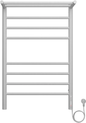 Полотенцесушитель электрический Terminus Аврора П8 500х800 с полкой quick touch RAL 9003