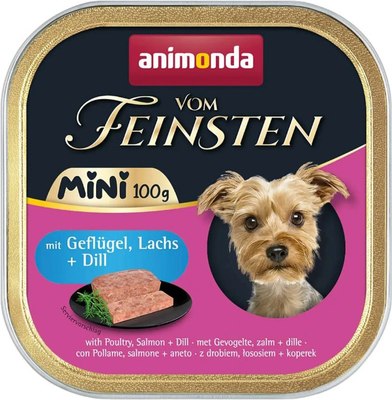 Влажный корм для собак Animonda Vom Feinsten Mini Adult птица, лосось и укроп / 82358 (100г) - 