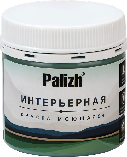 Краска Palizh Интерьерная шелковисто-матовая (0.2кг, сибирская ель)