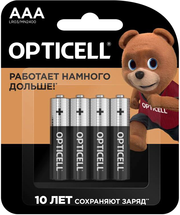 Комплект батареек Opticell Basic LR03 AAA 5051002 (4шт)